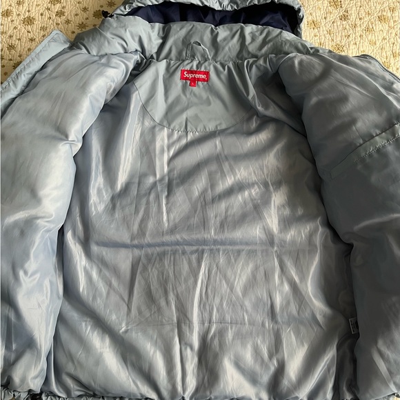 Supreme Stripe Panel Down Jacket size L - Picture 4 of 7